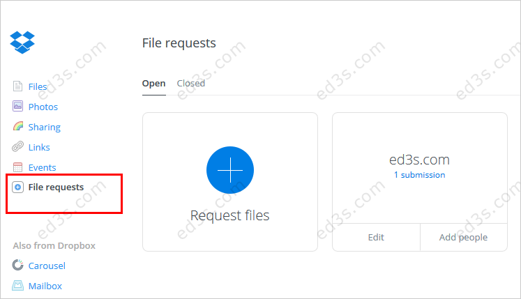 Dropbox تطلق خدمة طلب الملفات من الاصدقاء