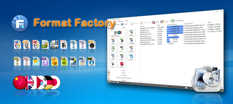 تحميل برنامج Format Factory فورمات فاكتوري لتحويل صيغ الفيديو والصور