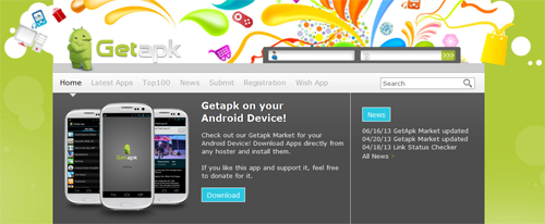 متجر GetAPK لتحميل برامج والعاب الاندرويد مجاناً