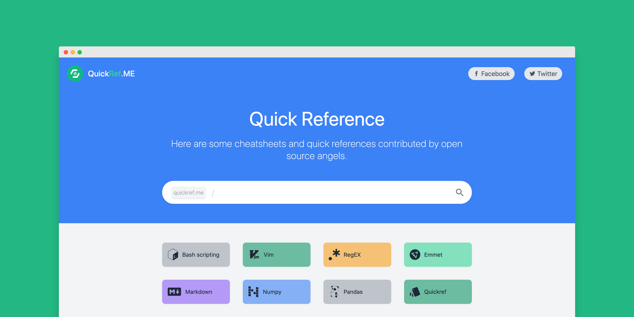 موقع QuickRef افضل مرجع سريع للمبرمجين والمطورين