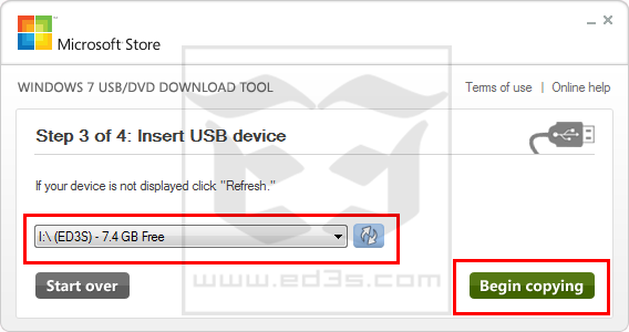 برنامج Windows 7 USB/DVD Download Tool حرق ويندوز 8 على فلاش